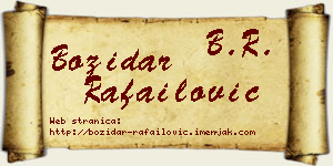 Božidar Rafailović vizit kartica